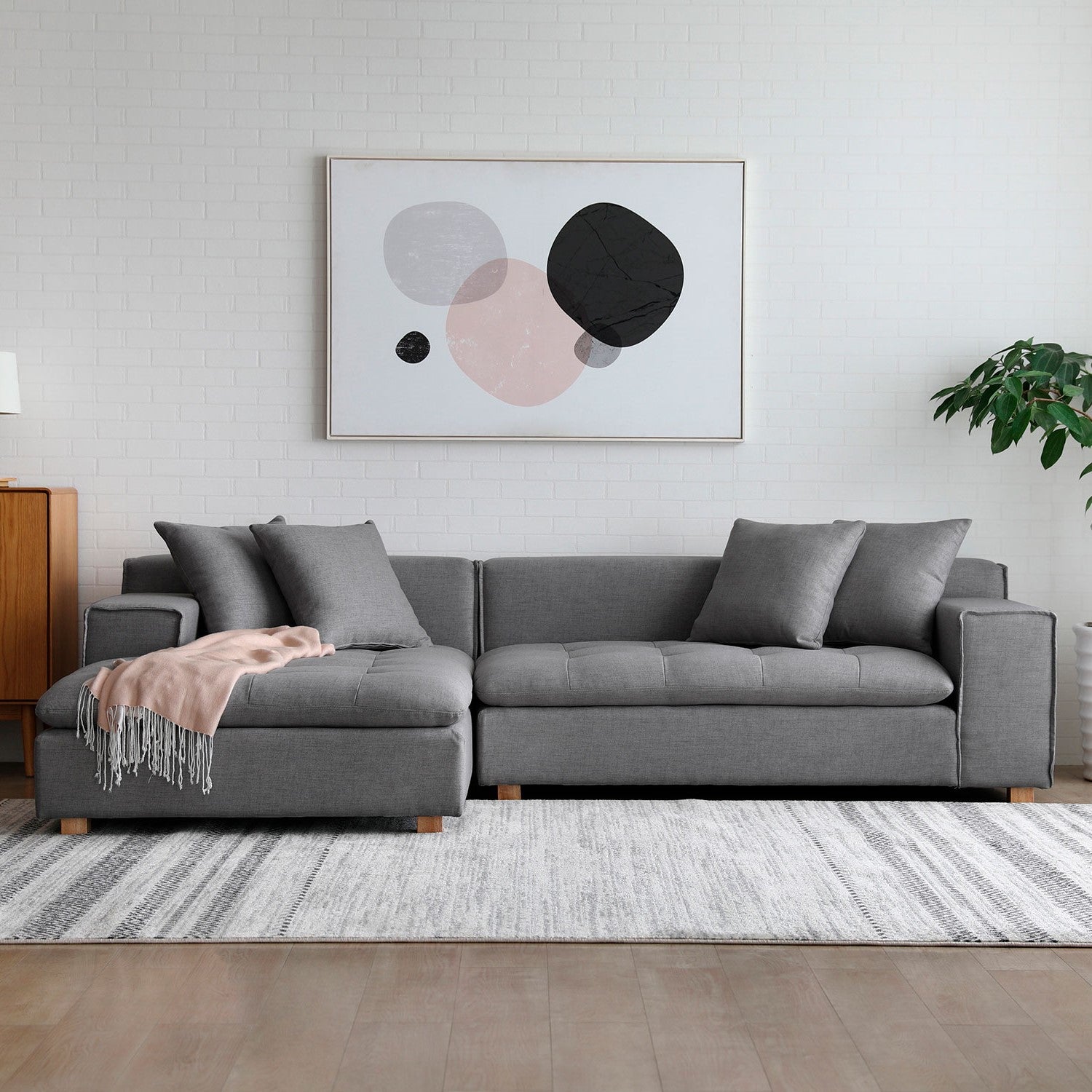 Seccional Forma gris  izq - Form Design - Sofas Secciona Hogar